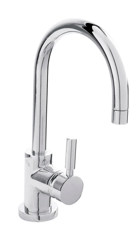 Image of Balterley Round Tall Lever Mono Basin Mixer Tap Waste Included Chrome Silver