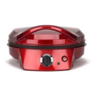 Image of Gourmet Gadgetry Retro Diner Pizza Oven and Multi Grill - Red