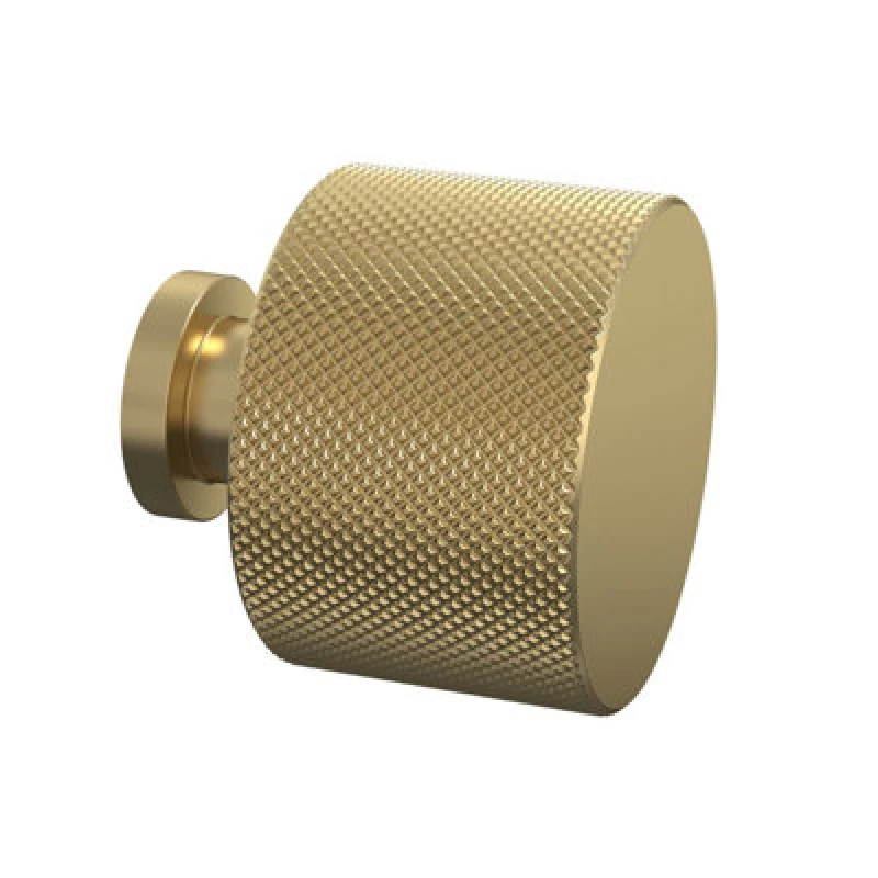 Image of Balterley Knurled Indented Round Knob 30mm Brushed Brass Bronze