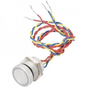 Image of APEM PBARZAF0000E2A Piezo pushbutton 24 V DCAC 0.2 A 1 x OffOn IP69K momentary