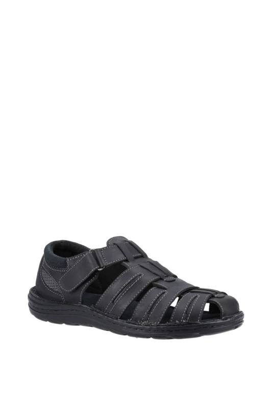 Image of Hush Puppies Hush Puppies Men Albert Fisherman Sandal in Black Size: 8 Black 8 Male 5063294006511