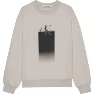 Image of Calvin Klein Jeans Gradient Logo Sweatshirt - Beige