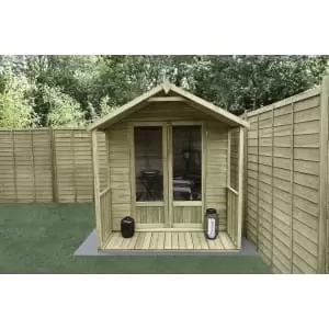 Image of Forest Garden Oakley 6 x 6ft Overlap Apex Summerhouse with Base & Assembly