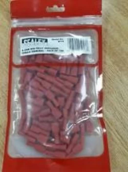 Image of Genuine SEALEY RT16 Fully Insulated Terminal 6.3mm Female Red Pack of 100