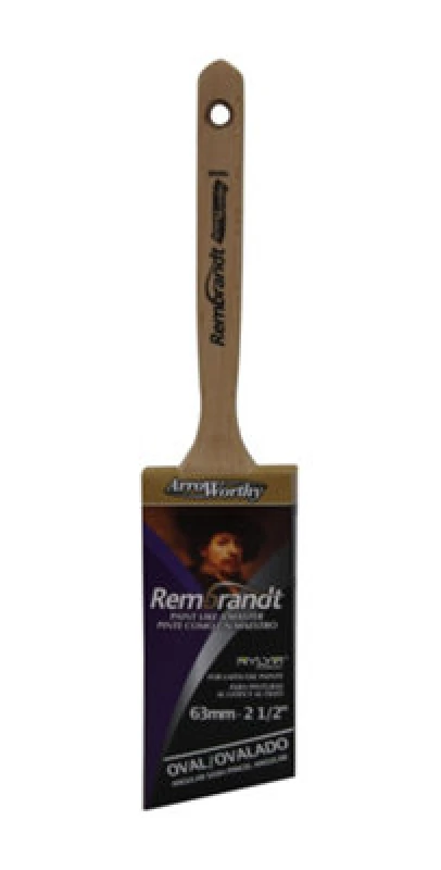 Image of Arroworthy Rembrandt Semi Oval Angular Sash Paint Brush - 2.5"
