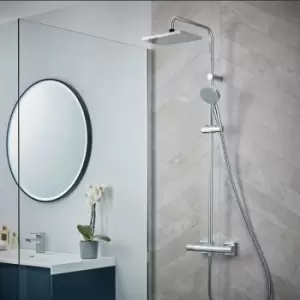 Image of Vernis Shape Thermostatic Mixer Shower Handset Head Valve Chrome - Chrome - Hansgrohe