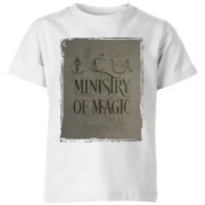 Image of Harry Potter Ministry Of Magic Kids T-Shirt - White - 3-4 Years