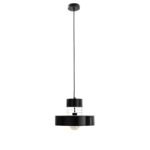 Image of Bossi Wire Dome Pendant Ceiling Light Black, 30cm, 1x E27