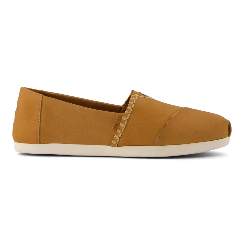 Image of TOMS Womens leather espadrilles Toms Alpargata Marron Female 37,5
