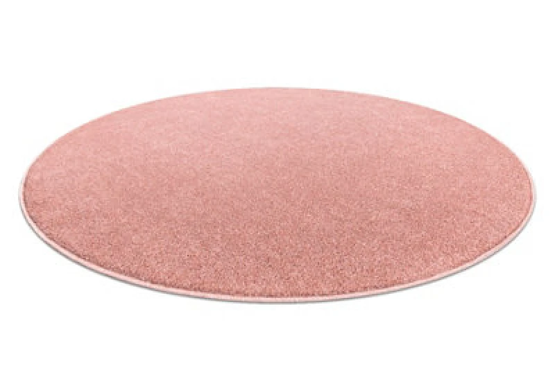 Image of RugsX Eton Plus Circle Carpet Blush Pink, One-Color, Uniform, Plain Circle 100 Cm