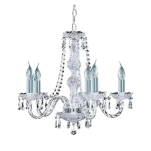 Image of Hale 5 Light Crystal Chandelier Chrome Finish, E14