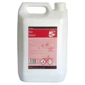 Image of 5 Star Facilities 5 Litre Thin Bleach