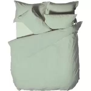 Image of Linen Yard Waffle Duvet Cover Set (Double) (Aqua Blue) - Aqua Blue