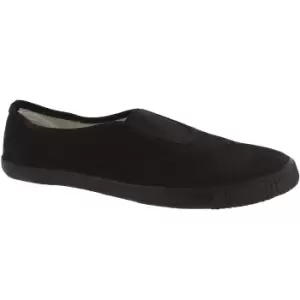 Image of Dek Adults Unisex Gusset Canvas Plimsolls (3 UK) (Black)