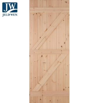 Image of JELD-WEN Cottage Unfinished Natural Softwood External Front Door - 2032mm x 813mm (80 inch x 32 inch) Jeld Wen E28LB