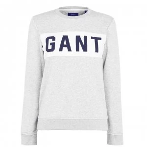 Image of Gant Summer Logo Sweatshirt - Grey 094
