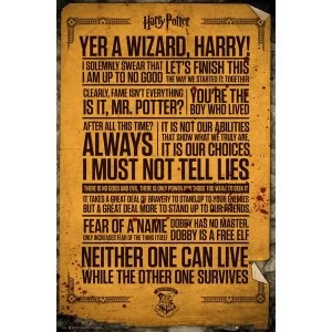Image of Harry Potter Quotes Maxi Poster