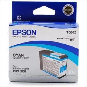 Image of Epson T5802 Cyan Ink Cartridge