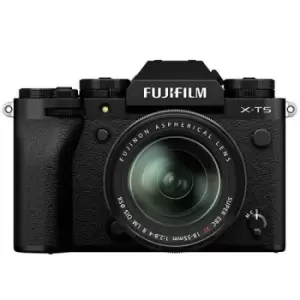 Image of Fujifilm X-T5 Mirrorless Camera in Black with XF18-55mm.F2.8-4 R LM OIS Lens