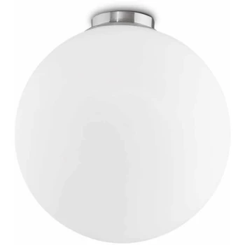 Image of Ideal Lux Mapa Bianco - 1 Light Large Globe Ceiling Flush Light White, E27