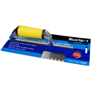 Image of 24230 280mm (11) Soft Grip Adhesive Trowel - Bluespot