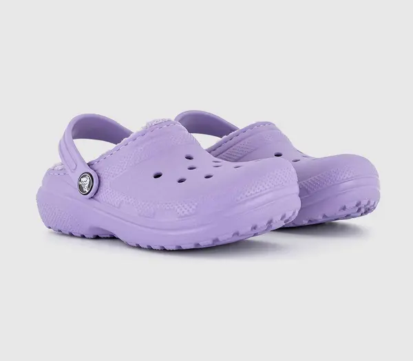 Image of Crocs Classic Lined Kids Clogs Orchid Natural, 13 youth