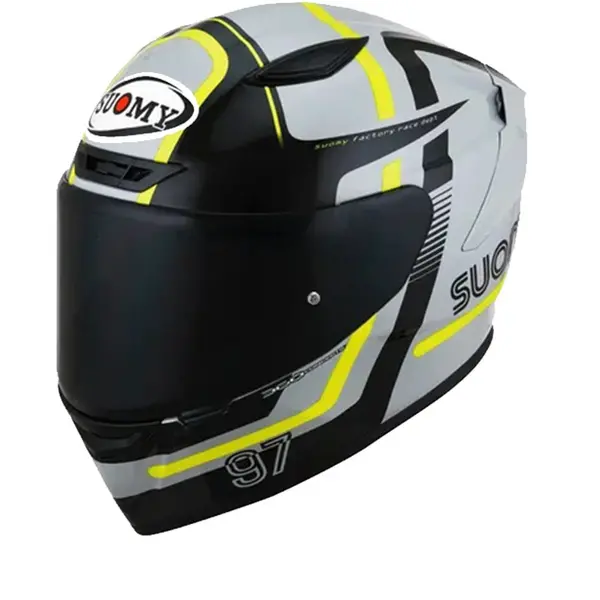 Image of Suomy Track 1 Ninety Seven ECE 22.06 Grey Black Full Face Helmet S