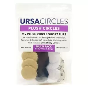 Image of URSA 9x Plush Circles + 30x StickiesMultipack (3x: White, Black, Beige)