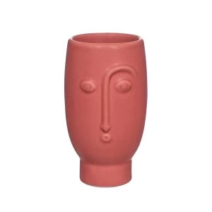 Image of Sass & Belle Mini Face Vase Matt Red