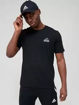 Image of adidas Essentials Feel Cosy T-Shirt - Black, Size S, Men
