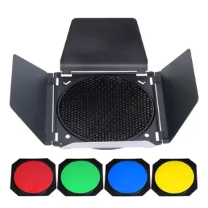 Image of Godox BD-04 - Barndoor With Colour Filter & Honeycomb Grid