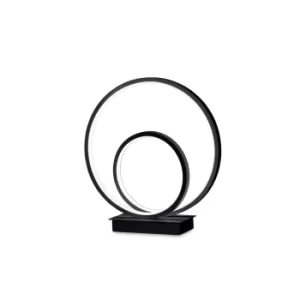 Image of Oz LED Decorative Swirl Integrated LED Table Lamp Black, 3000K