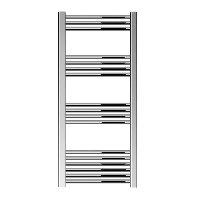 Image of Balterley Straight Heated Towel Rail Radiator, 344W, 500 x 1100mm, Chrome in Silver Silver Unisex