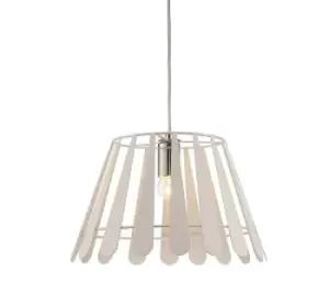 Image of Somerset Ceiling Pendant 1 Light E27 White, Polished Chrome