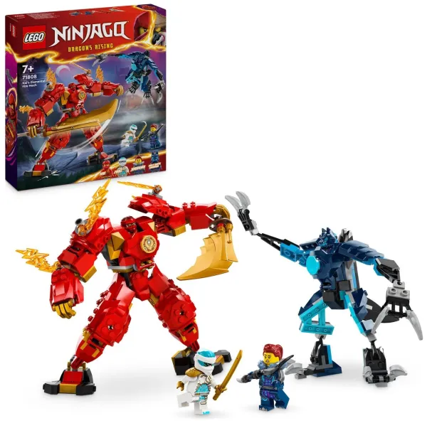 Image of LEGO NINJAGO Kai's Elemental Fire Mech Ninja Toy Set 71808