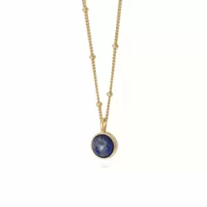 Image of Daisy London 18ct Gold Plated Sterling Silver Lapis Healing Stone Necklace 18Ct Gold Plate