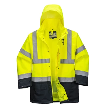 Image of Essential 5 in 1 Hi Vis Jacket Yellow / Navy S