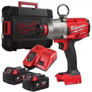 Image of Milwaukee M18 ONEFHIWH716-502X 18V FUEL 7/16″ High Torque Impact Wrench with 2x 5.0Ah Batteries