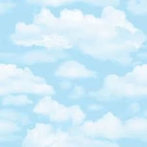 Image of Fresco Cloud 9 Blue Wallpaper