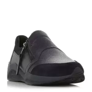 Image of Geox D Omaya A Side Zip Trainers - Navy