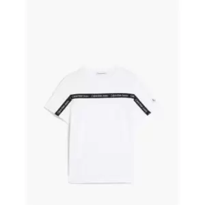 Image of Calvin Klein Jeans Ckj Logo Tape Ss T-Shirt - White