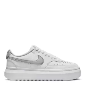 Image of Nike Court Vision Alta Leather Womens Trainers - White