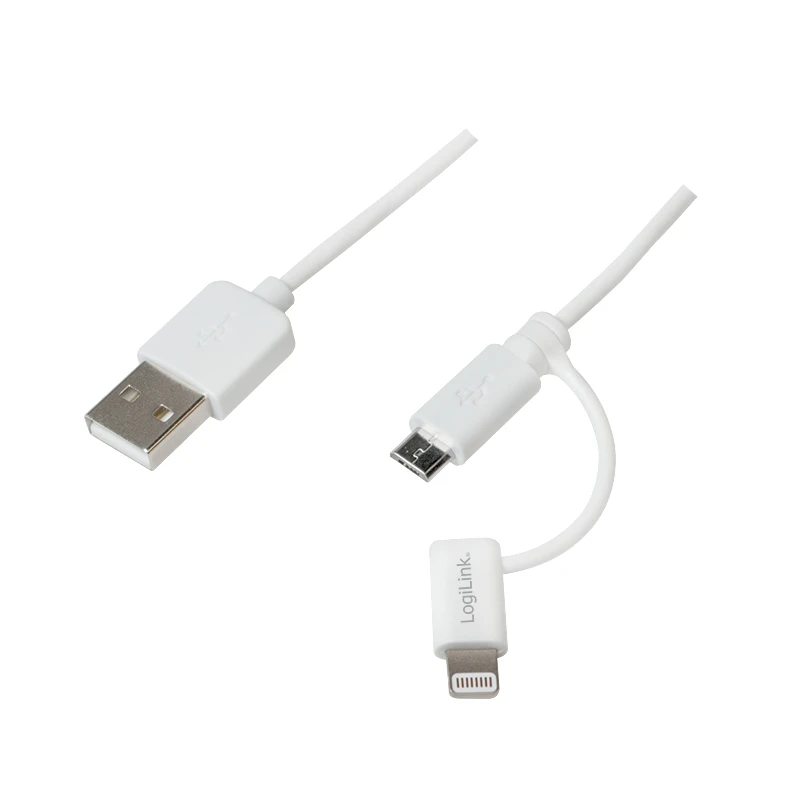 Image of LogiLink CU0118 USB cable 1m Micro-USB A USB A White