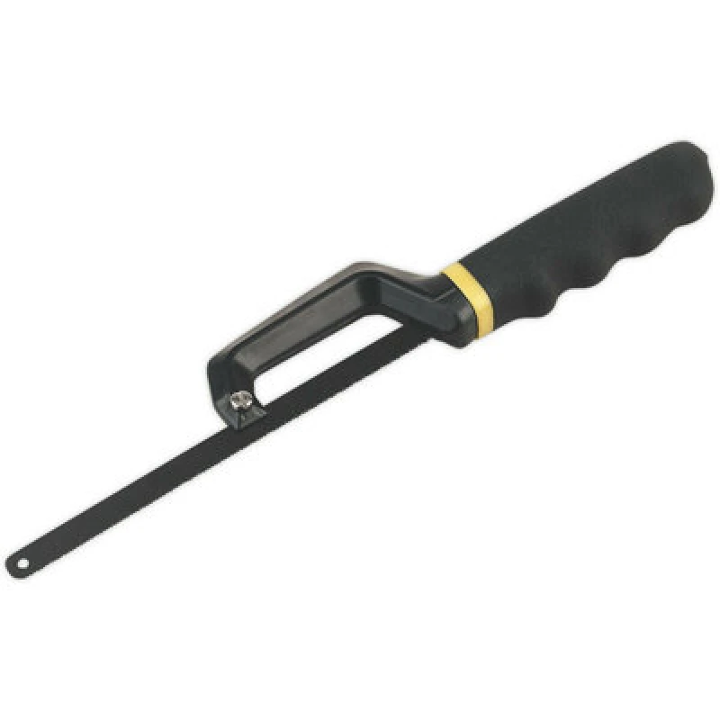 Image of Loops Mini Hacksaw with Bi-Metal Blade - Comfort Foam Dipped Handle - Lightweight Saw Multi