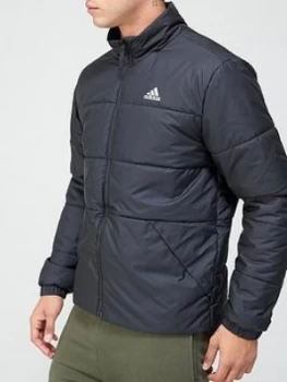 Image of Adidas 3 Stripe Insulated Jacket - Black