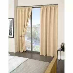Image of Emma Barclay Blackout Pencil Pleat Curtains Cali 66 X 90" Beige
