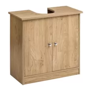 Image of Premier Housewares Under Sink Cabinet - Oak Veneer