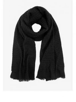 Image of Mint Velvet Waffle Scarf - Black