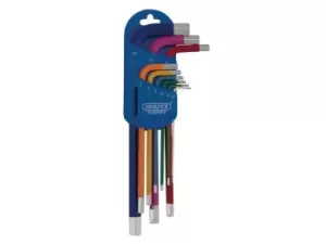 Image of Draper LCHKS/9 L COLOUR HEX KEY SET 9PC
