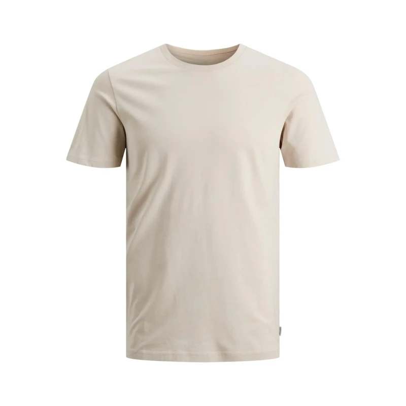 Image of jack & jones Organic Cotton T-Shirt with Crew Neck Light Beige Men XS